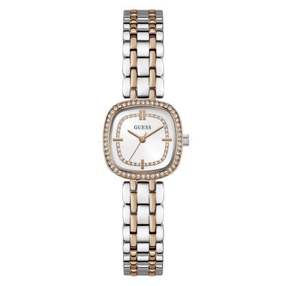 GUESS Quartz White Dial Analog Stainless Steel Women's Watch GW1018L5