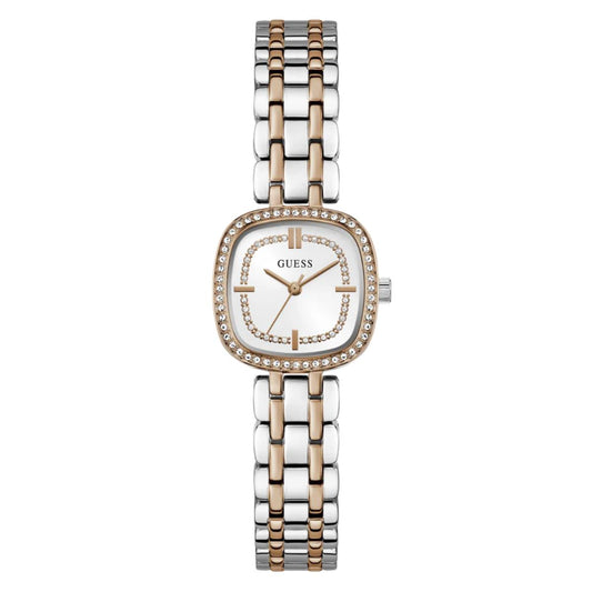 GUESS Quartz White Dial Analog Stainless Steel Women's Watch GW1018L5