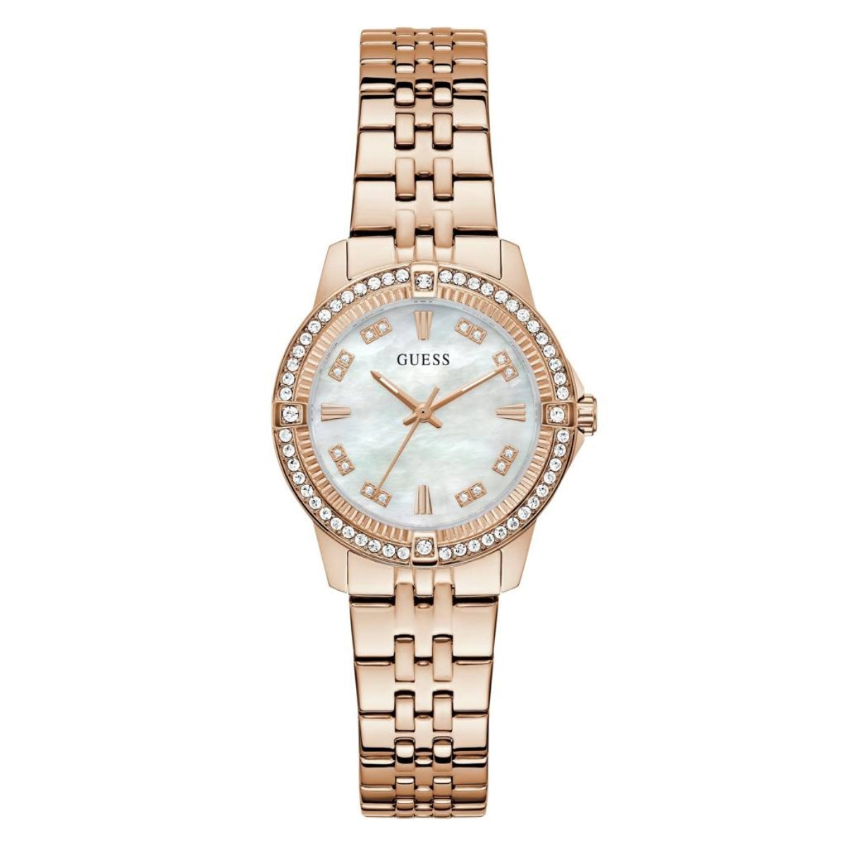 Guess Quartz Mother Of Pearl Dial Analog Women's Watch GW1027L4