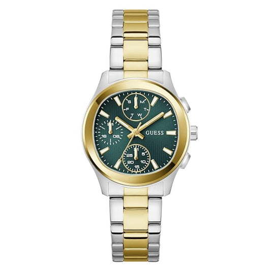 GUESS Quartz Green Dial Analog Chronograph Men's Watch GW1031L6