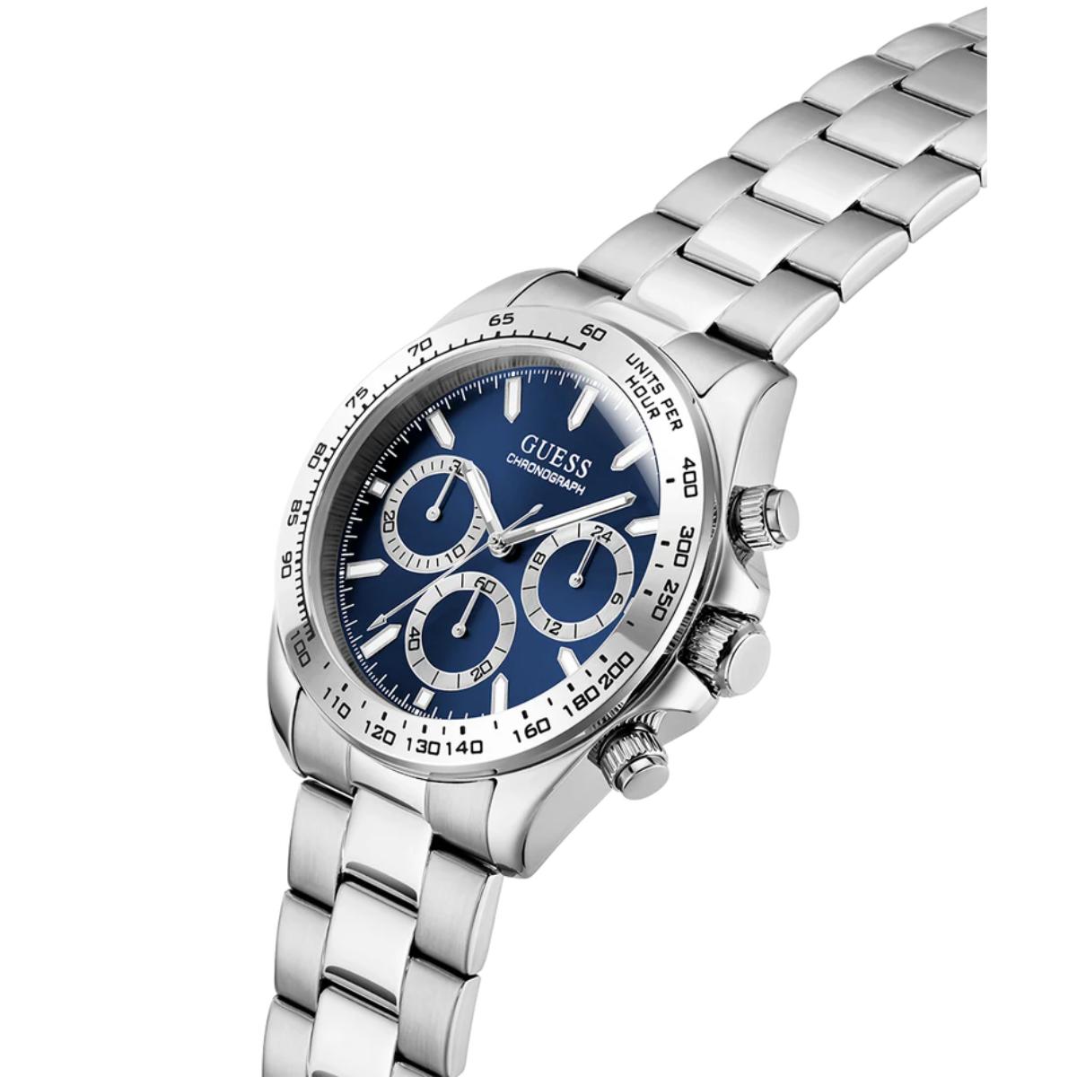 GUESS Arthur Blue Dial Chronograph Stainless Steel Men's Watch GW1058G7