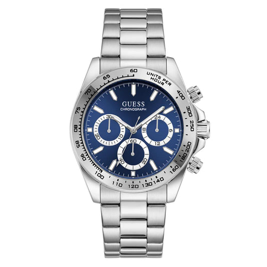 GUESS Arthur Blue Dial Chronograph Stainless Steel Men's Watch GW1058G7