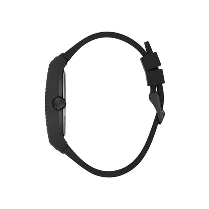 GUESS Quartz Black Dial Analog Silicone Strap Men's Watch GW1066G3