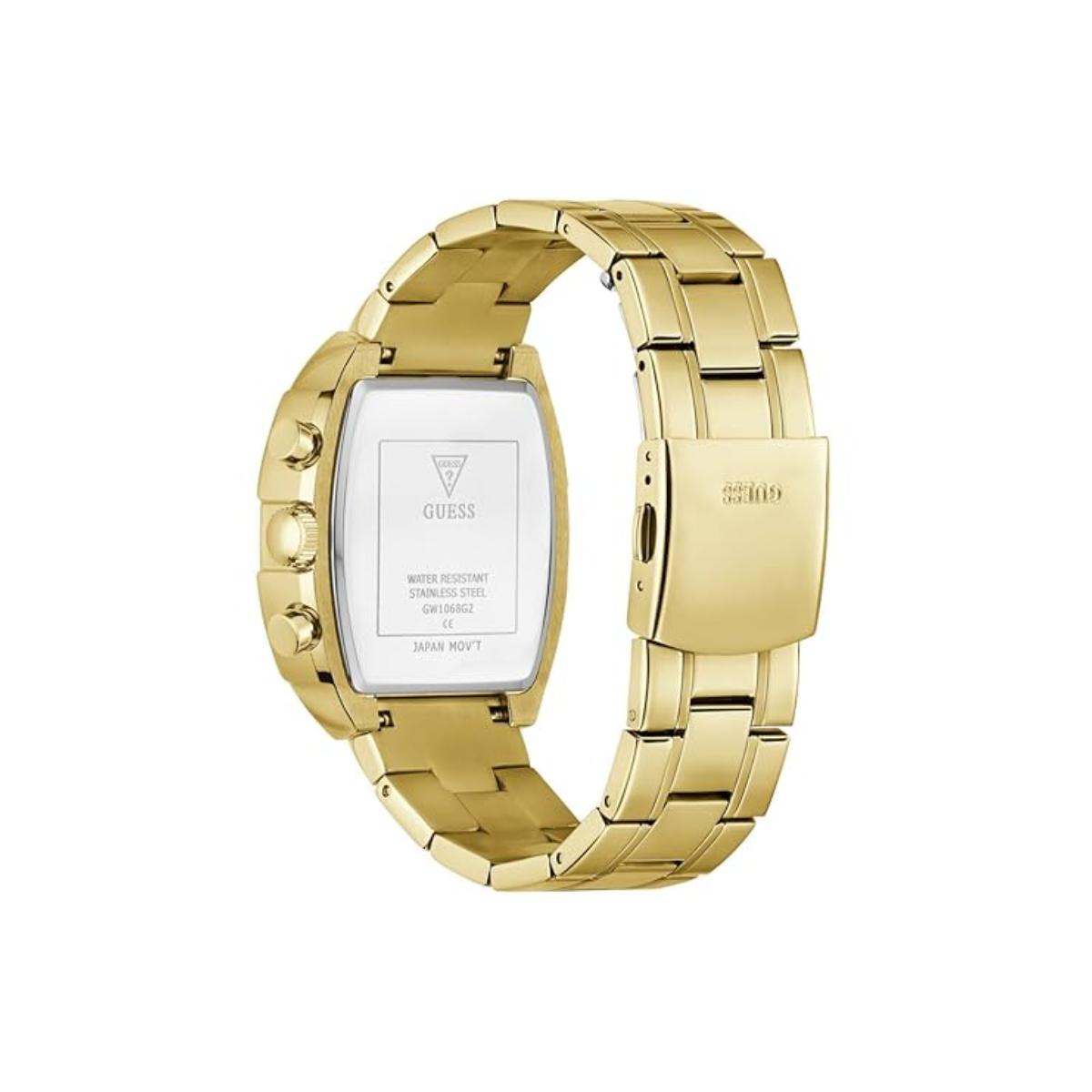 GUESS Quartz Gold Dial Analog Chronograph Men's Watch GW1068G2