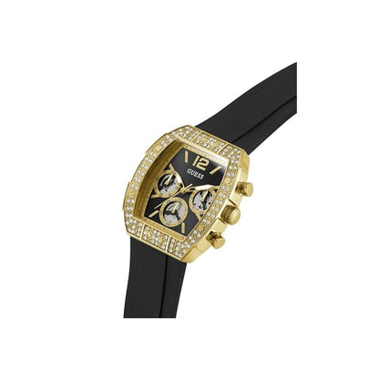 GUESS Quartz Black Dial Chronograph Silicone Strap Men's Watch GW1069G2