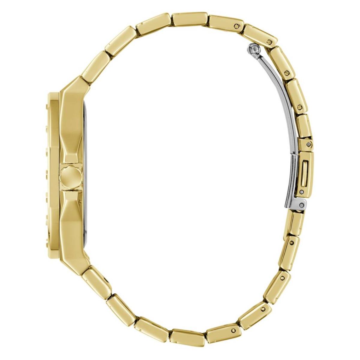 Gold watch case on a white background