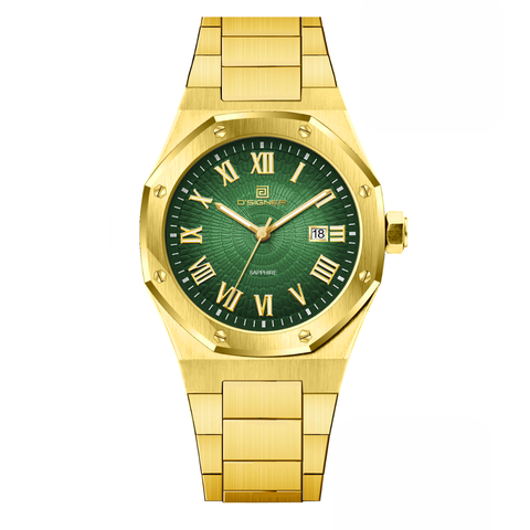 D'SIGNER Green Dial Roman Numeral Analog Astrological Watch For Men - Buy Now at Sai Creations Watches
