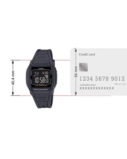Casio YOUTH W-201-1BVDF I126 Resin Digital Black Dial Unisex Watch