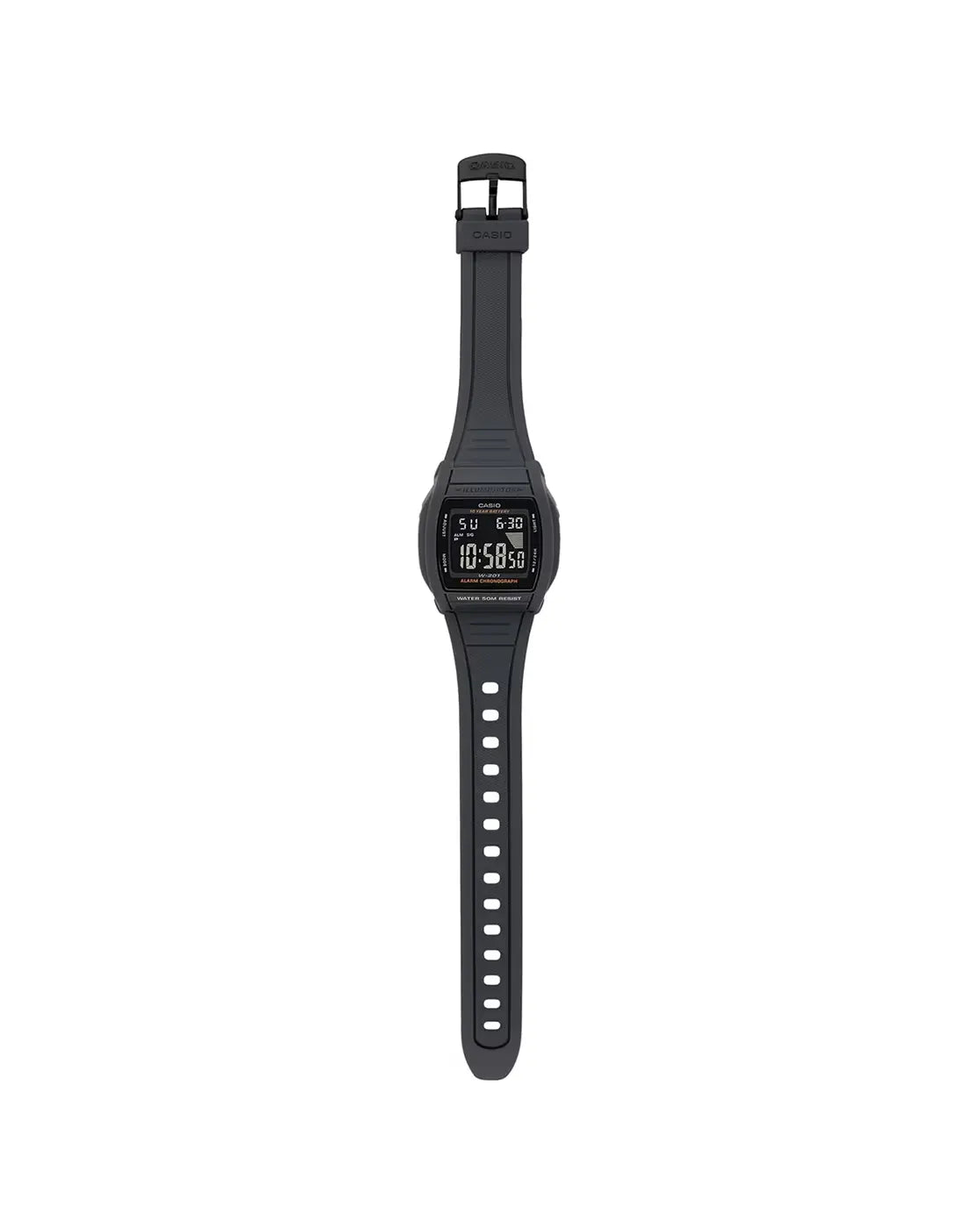 Casio YOUTH W-201-1BVDF I126 Resin Digital Black Dial Unisex Watch