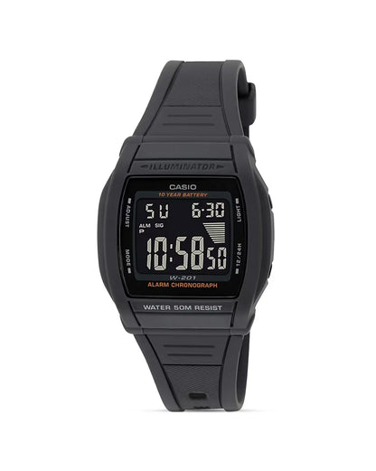 Casio YOUTH W-201-1BVDF I126 Resin Digital Black Dial Unisex Watch
