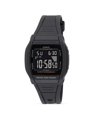 Casio YOUTH W-201-1BVDF I126 Resin Digital Black Dial Unisex Watch - Buy Now at Sai Creations Watches