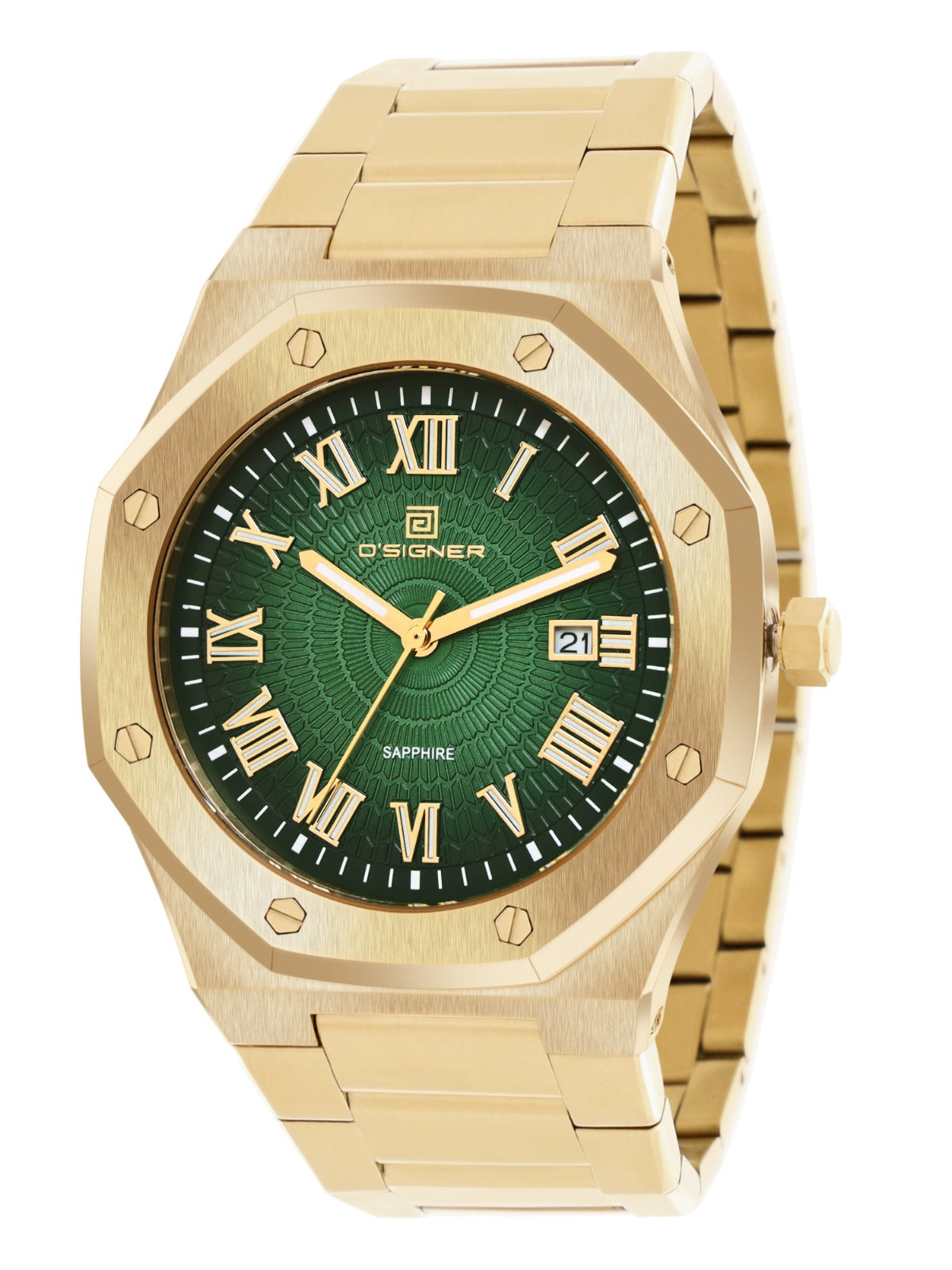 D'SIGNER Green Dial Roman Numeral Analog Watch For Men