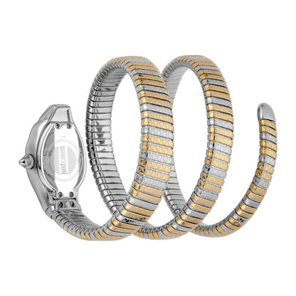 JC1L168M0075 JUST CAVALLI Signature Snake Silver Dial Metal Analog Women Watch