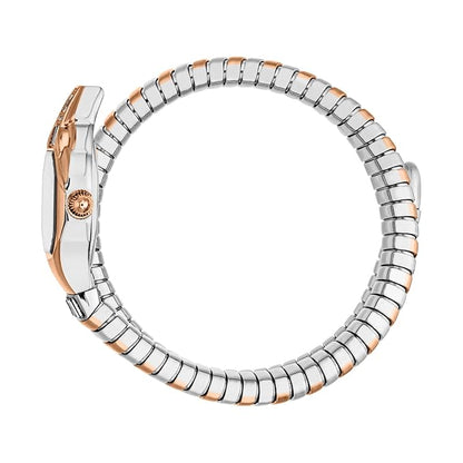 JC1L326M0065 Just Cavalli Silver Dial Snake Two Tones Watch For Women