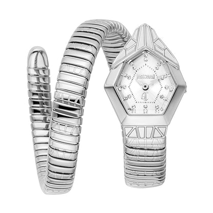 Just Cavalli Snake Gemma Silver Dial Analogue  Watch For Women JC1L358M0015