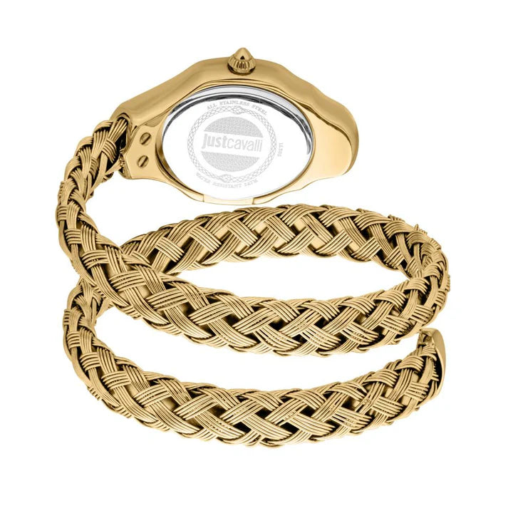 JC1L305M0035 JUST CAVALLI  Green Dial Twined Snake Analog Watch for Women