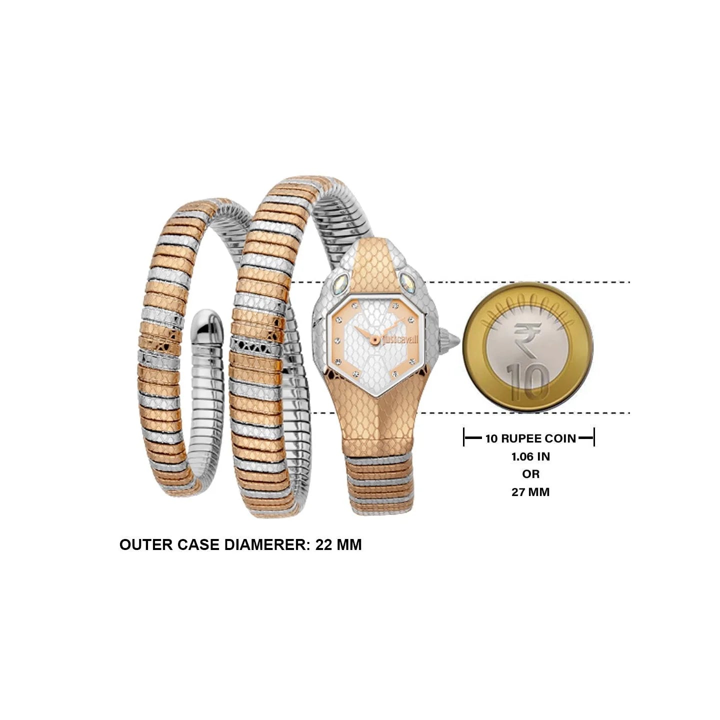 JC1L168M0085 JUST CAVALLI Glam Snake Analog Women Watch