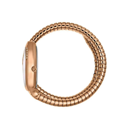 Rose gold bracelet on a white background