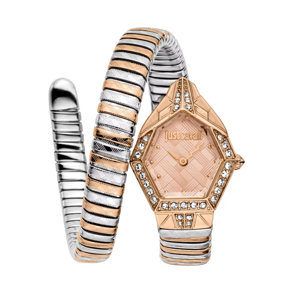 Luxury watch with a unique design on a white background