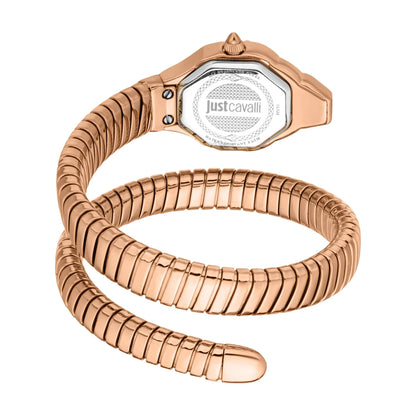 JC1L326M0045 Just Cavalli Glam Snake Rose Gold Dial Watch For Women