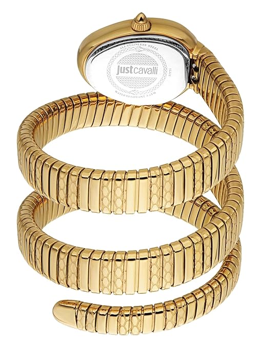 JC1L349M0015 Just Cavalli Silver Dial Snake Analog Women Watch