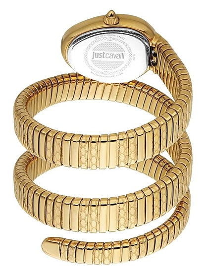 JC1L349M0015 Just Cavalli Silver Dial Snake Analog Women Watch