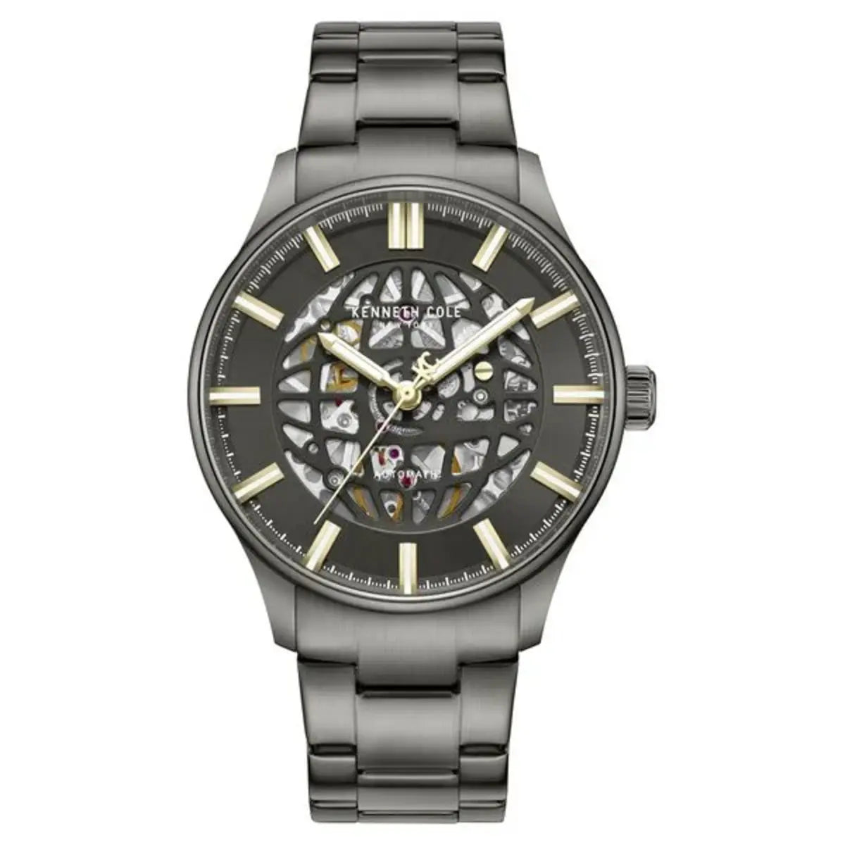 Kenneth Cole Grey Dial Analog Automatic Stainless Steel Men's Watch KCWGY0089004MNW