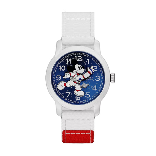 Watch with a cartoon character on the dial against a white background