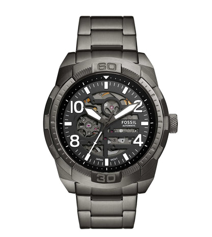 ME3255 FOSSIL | Bronson Automatic Black Dial Watch (Men)