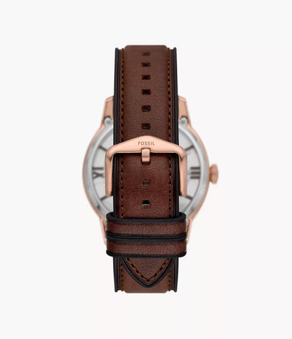 ME3259 Fossil | Townsman Automatic Brown Leather Watch (Men)