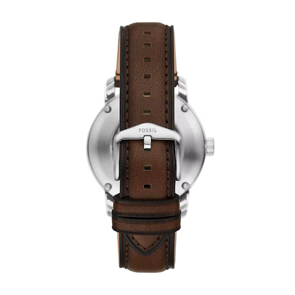 Fossil Heritage Automatic Cream Dial Analog Leather Strap Men Watch ME3264