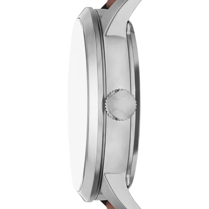 Fossil Mechanical Clear Dial Analog Leather Strap Men Watch ME3267