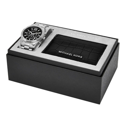 Fossil Lexington Quartz Black Dial Chronograph Watch For Men MK1091SET