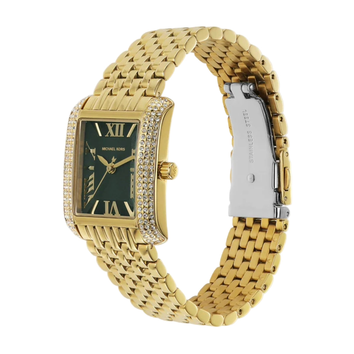 Michael Kors Emery Quartz Green Dial Stainless Steel Women Watch MK4742