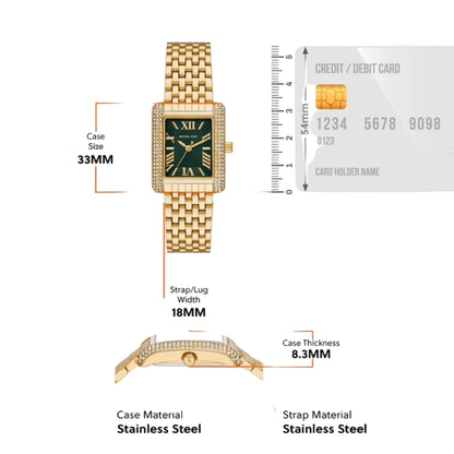 Michael Kors Emery Quartz Green Dial Stainless Steel Women Watch MK4742