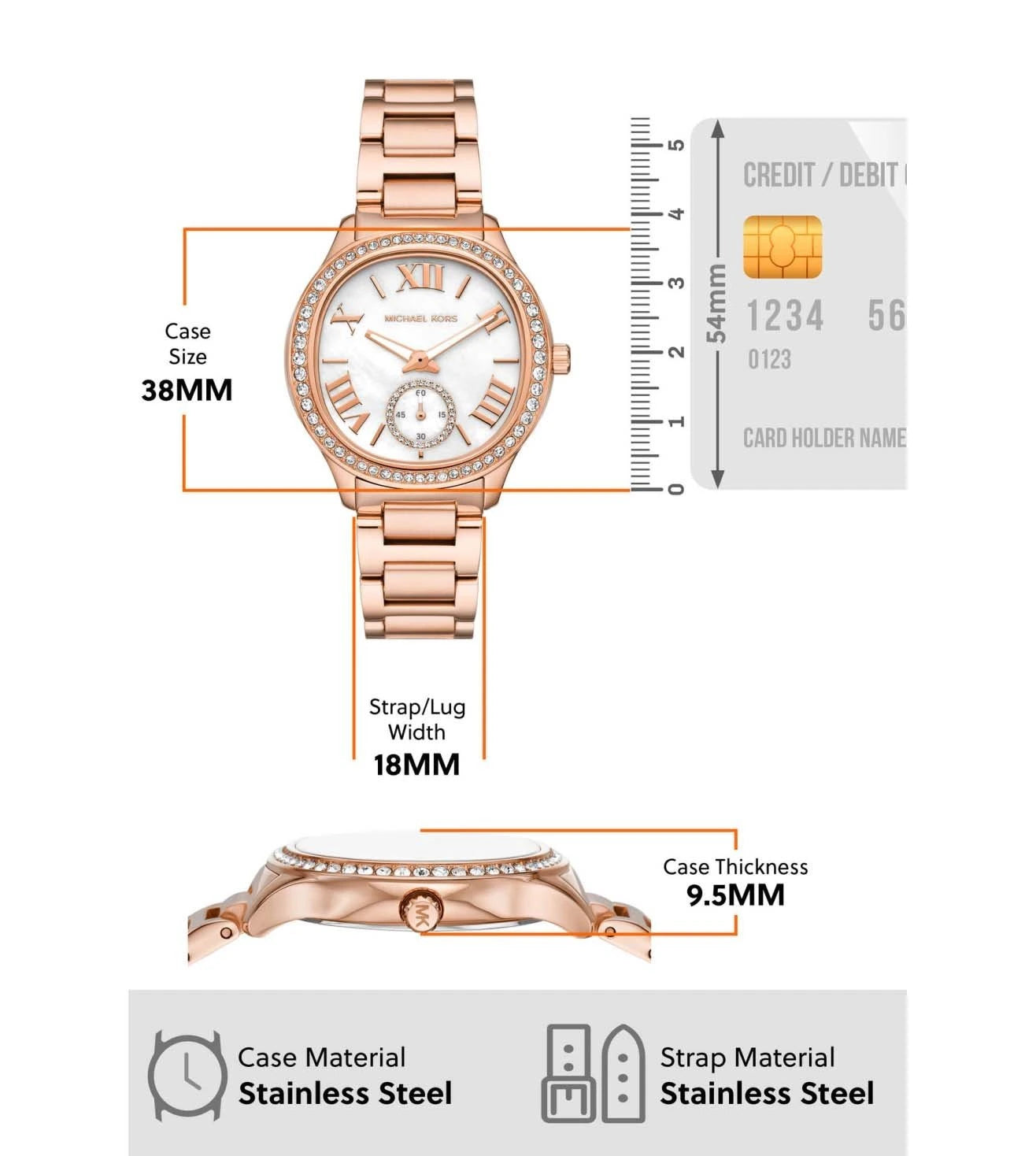 MK4806 Michael Kors | Sage White Dial Analog Watch for Women