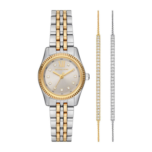 Michael Kors Lexington Silver Dial Analog Women Watch With Bracelet MK4815SET