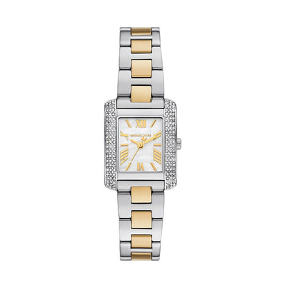 Michael Kors Emery Rectangular white Dial Analog Women Watch MK4882