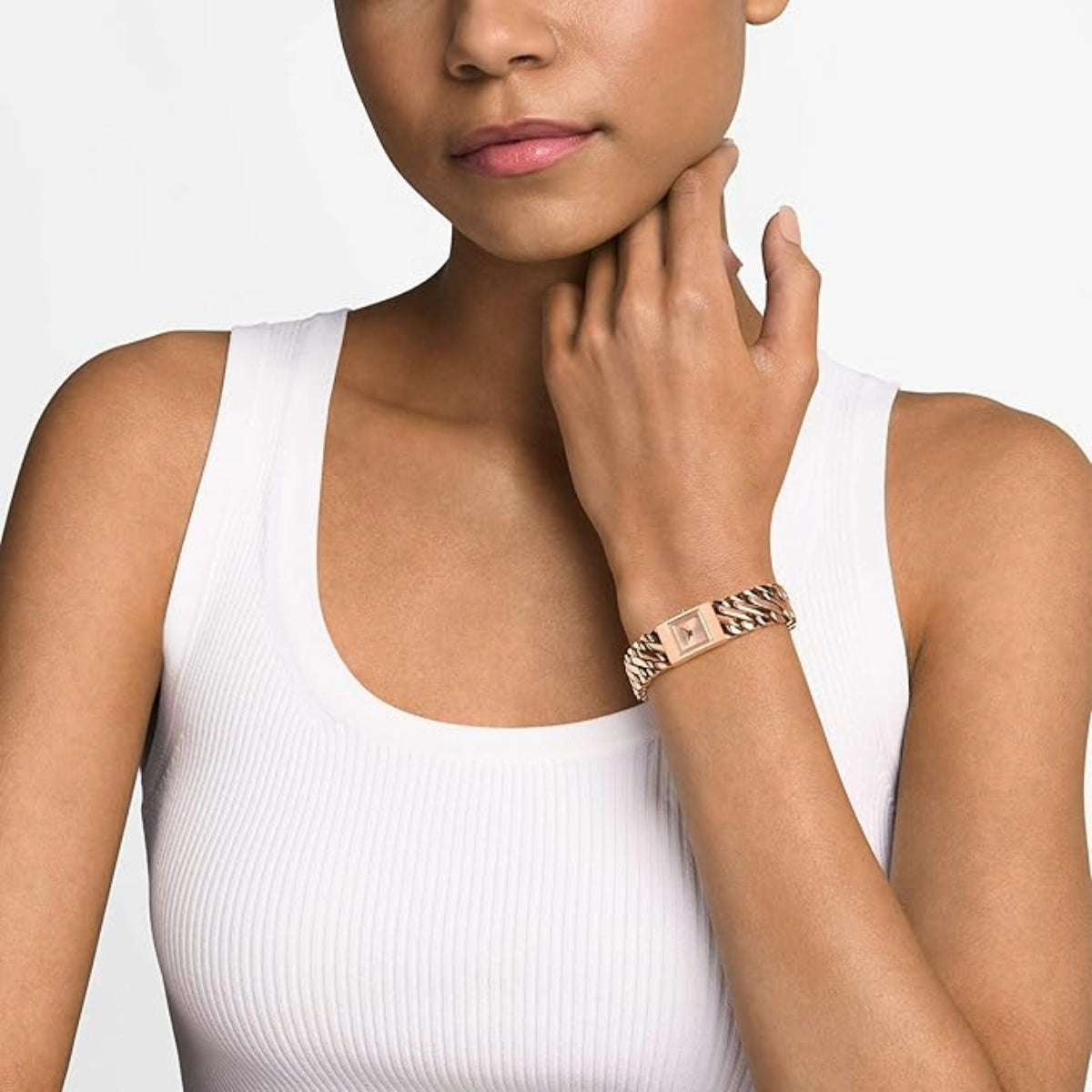 Michael Kors Darrington Quartz Rose Gold Square Dial Analog Women's Watch MK4908