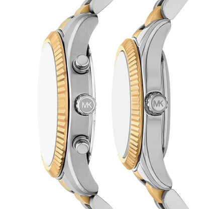 Michael Kors Lexington Quartz White Round Analog Women's Watch MK4952SET