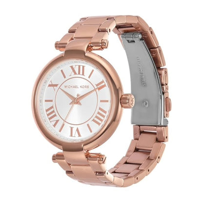 Michael Kors Laney White Round Dial Analog Stainless Steel Women Watch MK7419