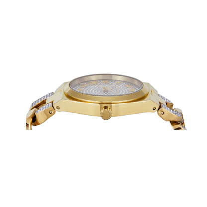 Michael Kors Lennox Quartz Gold Dial Analog Stainless Steel Women Watch MK7487