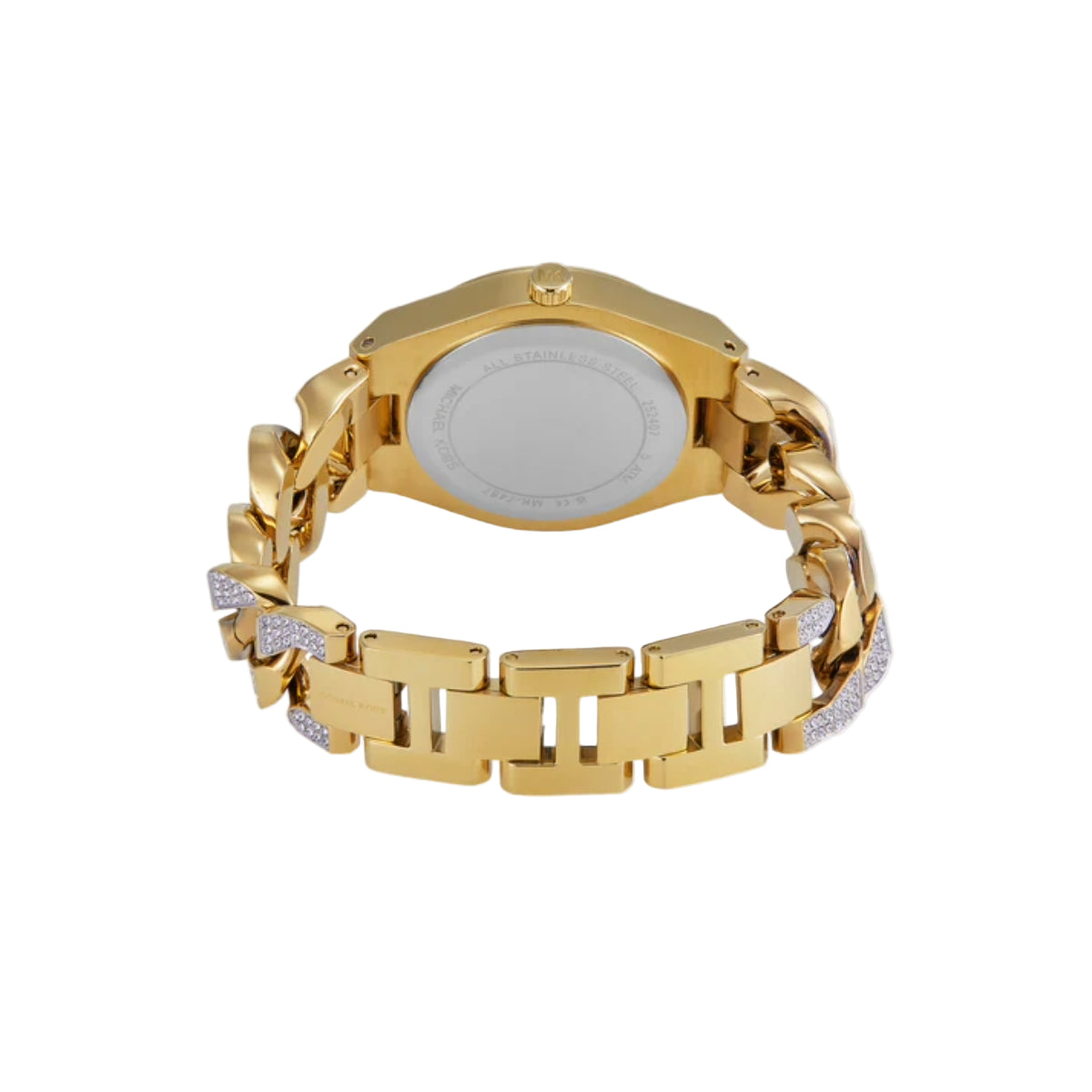 Michael Kors Lennox Quartz Gold Dial Analog Stainless Steel Women Watch MK7487