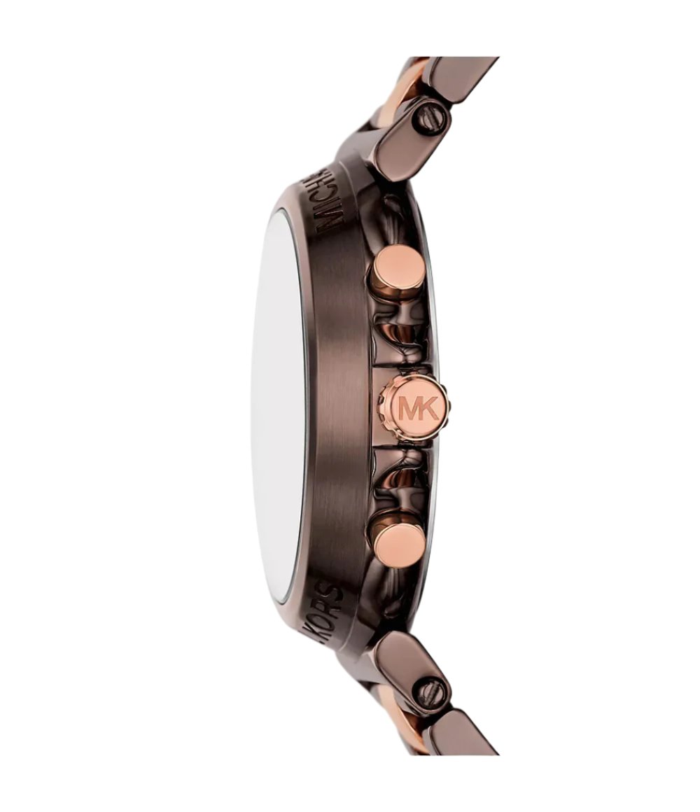 MK7496 Michael Kors | Maren Chronograph Chocolate and Rose Gold-Tone Watch