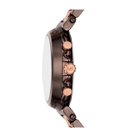 MK7496 Michael Kors | Maren Chronograph Chocolate and Rose Gold-Tone Watch