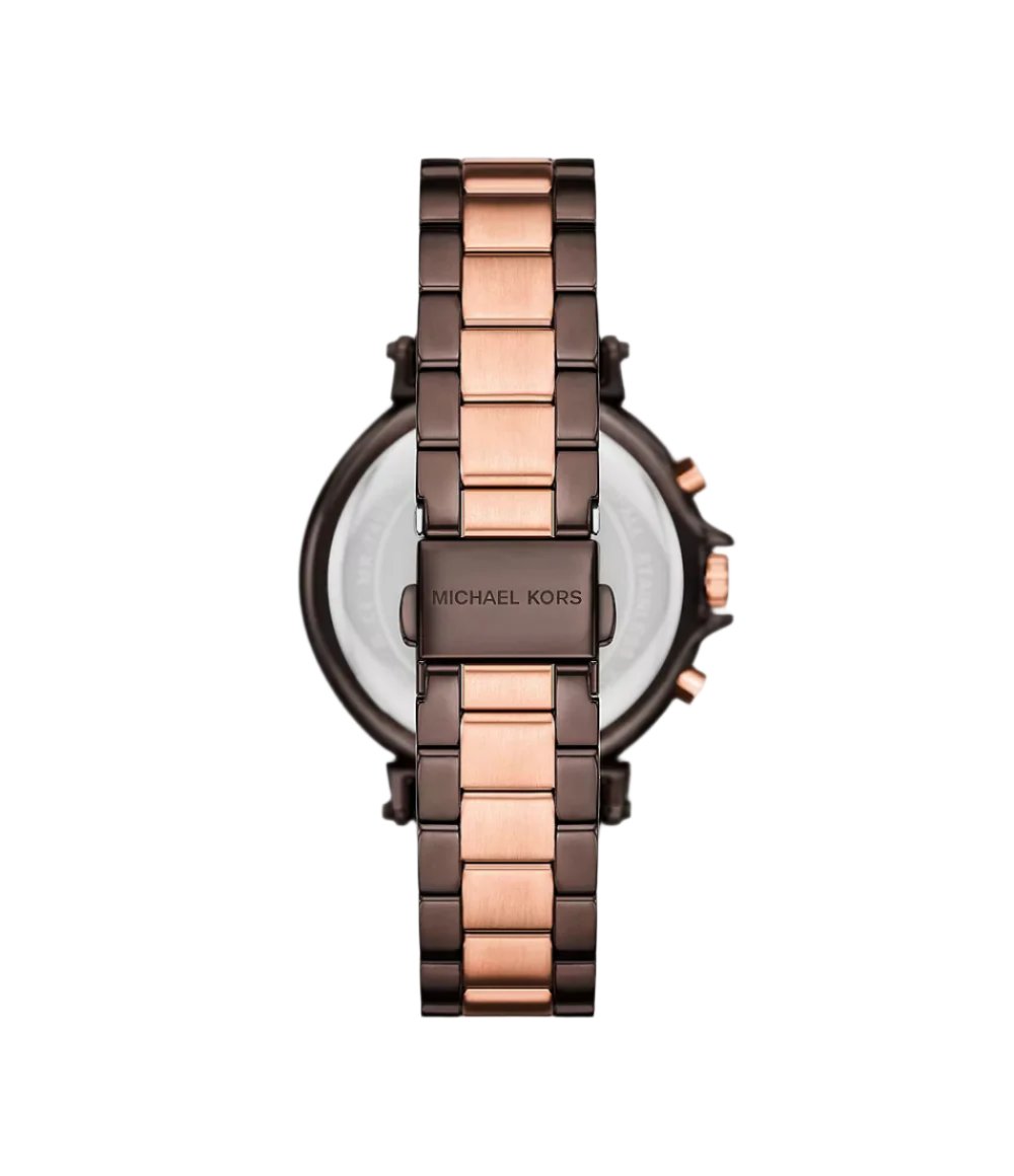 MK7496 Michael Kors | Maren Chronograph Chocolate and Rose Gold-Tone Watch