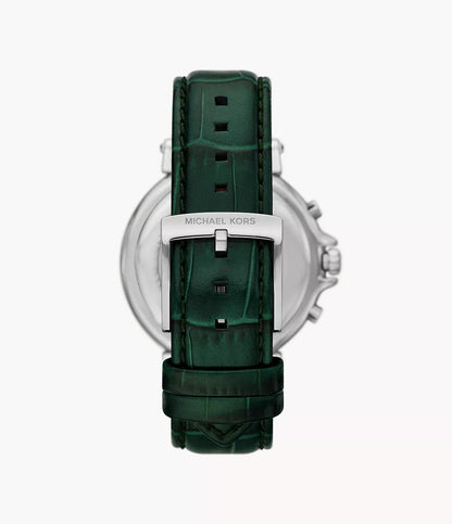 MK7498 Michael Kors | Maren Chronograph Green Leather Watch (Women)