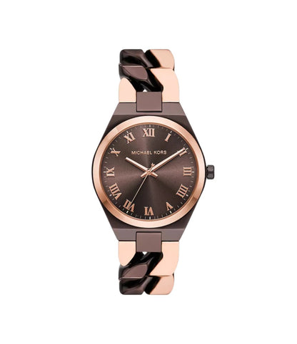 MK7501 Michael Kors | Lennox Three-Hand Chocolate and Rose Gold-Tone Watch