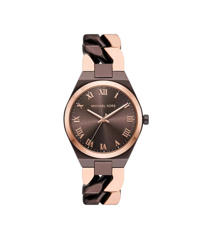 MK7501 Michael Kors | Lennox Three-Hand Chocolate and Rose Gold-Tone Watch - Buy Now at Sai Creations Watches