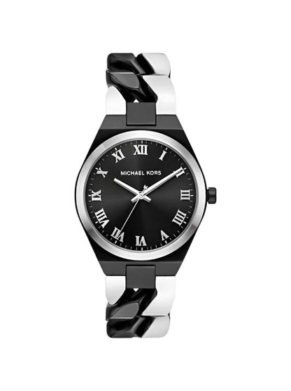 MK7502 Michael Kors | Lennox Three-Hand Black and Silver-Tone Watch